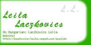 leila laczkovics business card
